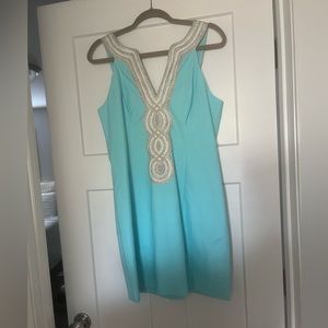 Lilly turquoise shift dress size 8